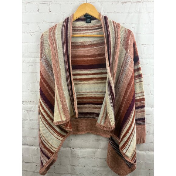 Rue21 Sweater Cardigan Womens Size X-Small Multicolor Earthtones Striped Casual - Picture 1 of 5